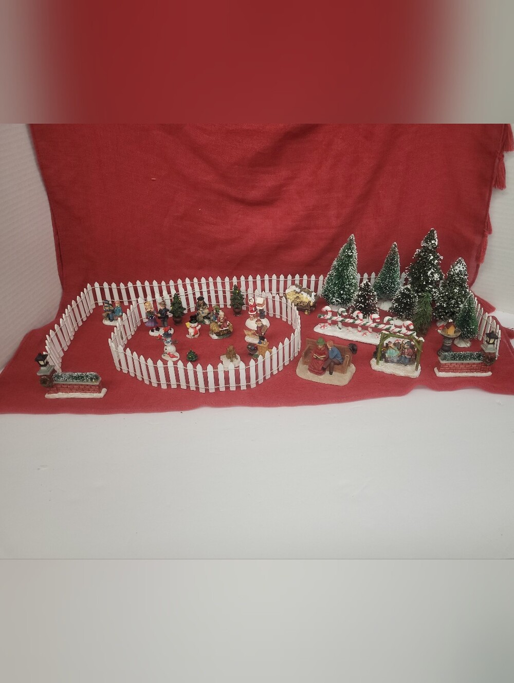 Christmas Village Accessories. Lot Of 30